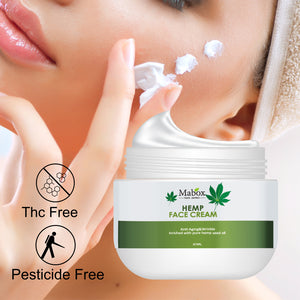 MABOX Cannabis Hemp Seed Oil Cream-100% Natural-Dry Cracked Skin Moisturizer. Gentle Body Lotion, Hand, Foot, Face Cream.