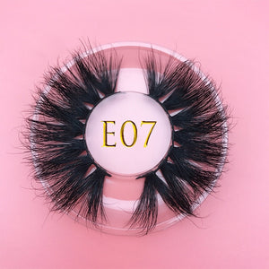 25mm E06 MIKIWI 100% handmade natural  thick  Eye lashes wispy makeup extention tools 3D mink hair volume soft false  eyelashes