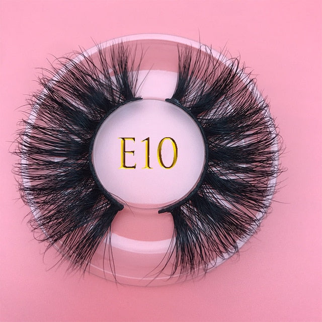 25mm E06 MIKIWI 100% handmade natural  thick  Eye lashes wispy makeup extention tools 3D mink hair volume soft false  eyelashes