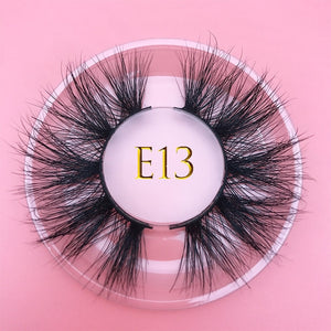 25mm E06 MIKIWI 100% handmade natural  thick  Eye lashes wispy makeup extention tools 3D mink hair volume soft false  eyelashes