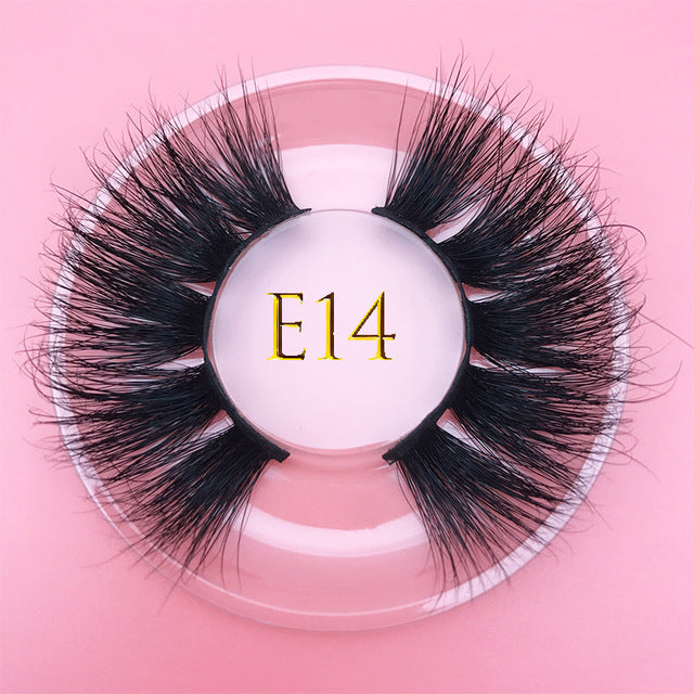 25mm E06 MIKIWI 100% handmade natural  thick  Eye lashes wispy makeup extention tools 3D mink hair volume soft false  eyelashes