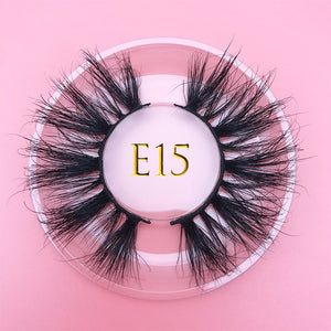 25mm E06 MIKIWI 100% handmade natural  thick  Eye lashes wispy makeup extention tools 3D mink hair volume soft false  eyelashes