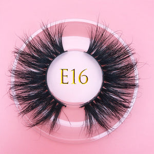 25mm E06 MIKIWI 100% handmade natural  thick  Eye lashes wispy makeup extention tools 3D mink hair volume soft false  eyelashes