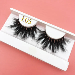 25mm E06 MIKIWI 100% handmade natural  thick  Eye lashes wispy makeup extention tools 3D mink hair volume soft false  eyelashes