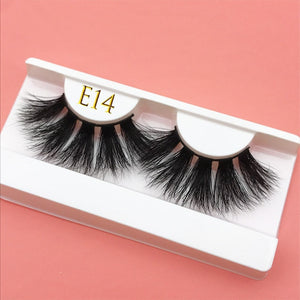 25mm E06 MIKIWI 100% handmade natural  thick  Eye lashes wispy makeup extention tools 3D mink hair volume soft false  eyelashes