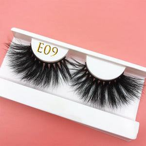 25mm E06 MIKIWI 100% handmade natural  thick  Eye lashes wispy makeup extention tools 3D mink hair volume soft false  eyelashes