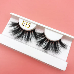 25mm E06 MIKIWI 100% handmade natural  thick  Eye lashes wispy makeup extention tools 3D mink hair volume soft false  eyelashes