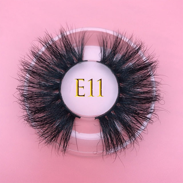 25mm E06 MIKIWI 100% handmade natural  thick  Eye lashes wispy makeup extention tools 3D mink hair volume soft false  eyelashes