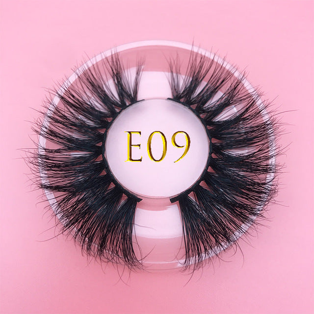 25mm E06 MIKIWI 100% handmade natural  thick  Eye lashes wispy makeup extention tools 3D mink hair volume soft false  eyelashes