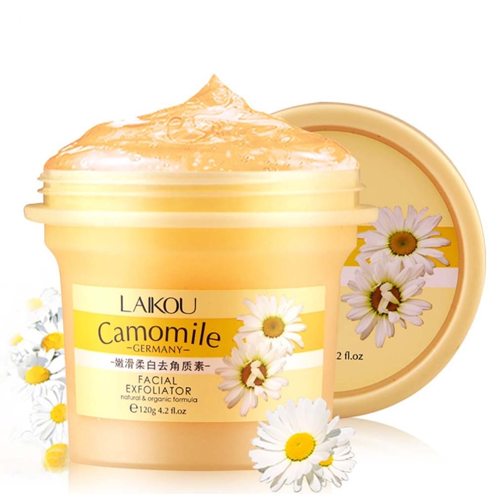 Facial Cleansing Exfoliator Camomile Face Cream Face Scrub Deep Cleansing Whitening Peeling Cream Gel 120g