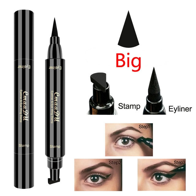 2019 Hot Sale Black Eyeliner Stamp Pencil Long Lasting Sweatproof Natural Black Stencil Liquid Eye Liner Women Eyes Makeup TSLM2