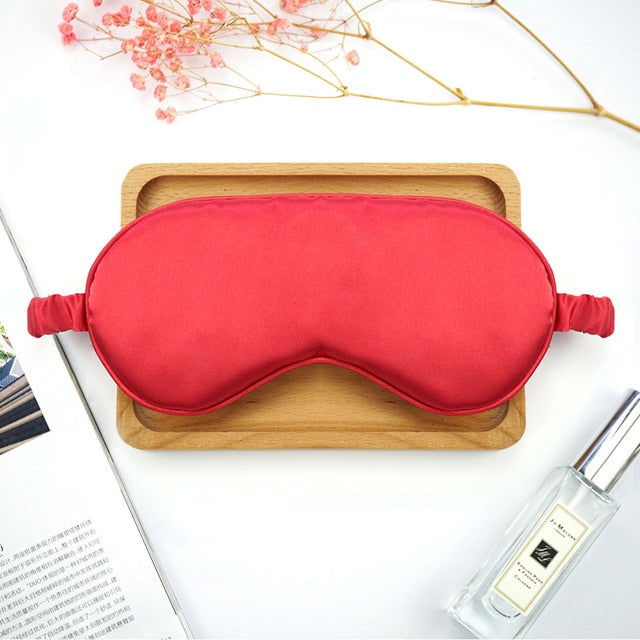 100% Pure Silk Double-Side Shading EyeShade Sleeping Eye Mask Cover Eyepatch Blindfolds Eyeshade Health Sleep Shield Light