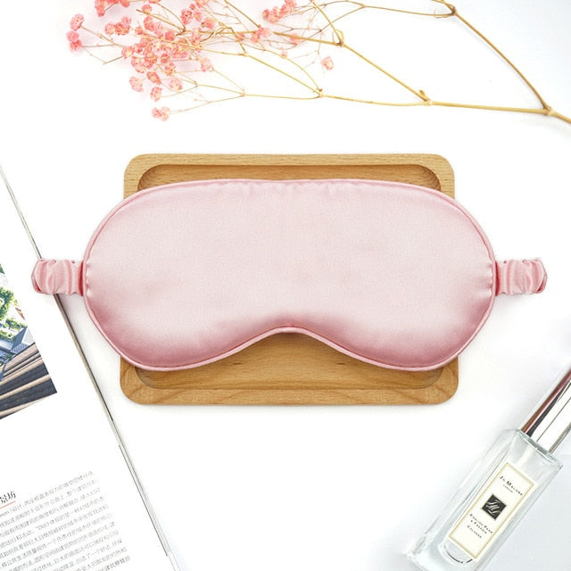 100% Pure Silk Double-Side Shading EyeShade Sleeping Eye Mask Cover Eyepatch Blindfolds Eyeshade Health Sleep Shield Light