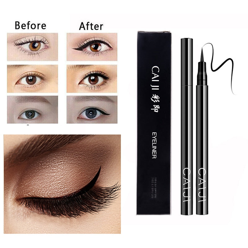 Liquid Eyeliner Black Waterproof Quick-drying Definer Durable Eyeliner Pencil Not blooming not easy to remove makeup TSLM1