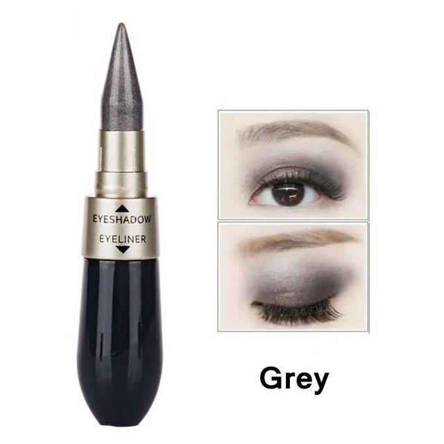 6Color Double-end Liquid Eyeshadow Pencil Waterproof Glitter Shimmer Eyeshadow Stick 2 In 1 Silver Pink Gold Eyeshadow Pen TSLM2