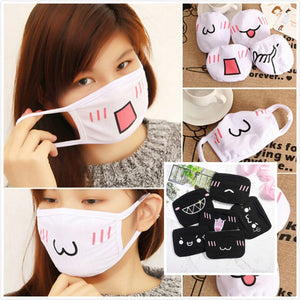 2 styles Kawaii Anti Dust mask Kpop Cotton Mouth Mask Cute Anime Cartoon Mouth Muffle Face Mask Emotiction Masque Kpop masks