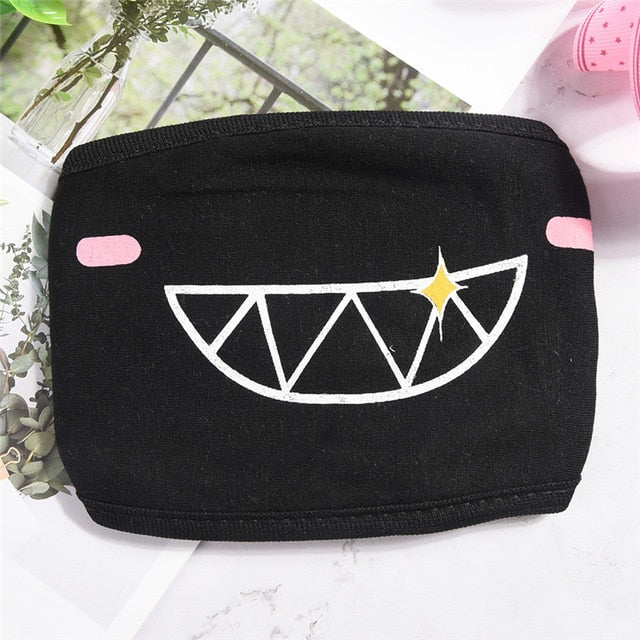 2 styles Kawaii Anti Dust mask Kpop Cotton Mouth Mask Cute Anime Cartoon Mouth Muffle Face Mask Emotiction Masque Kpop masks