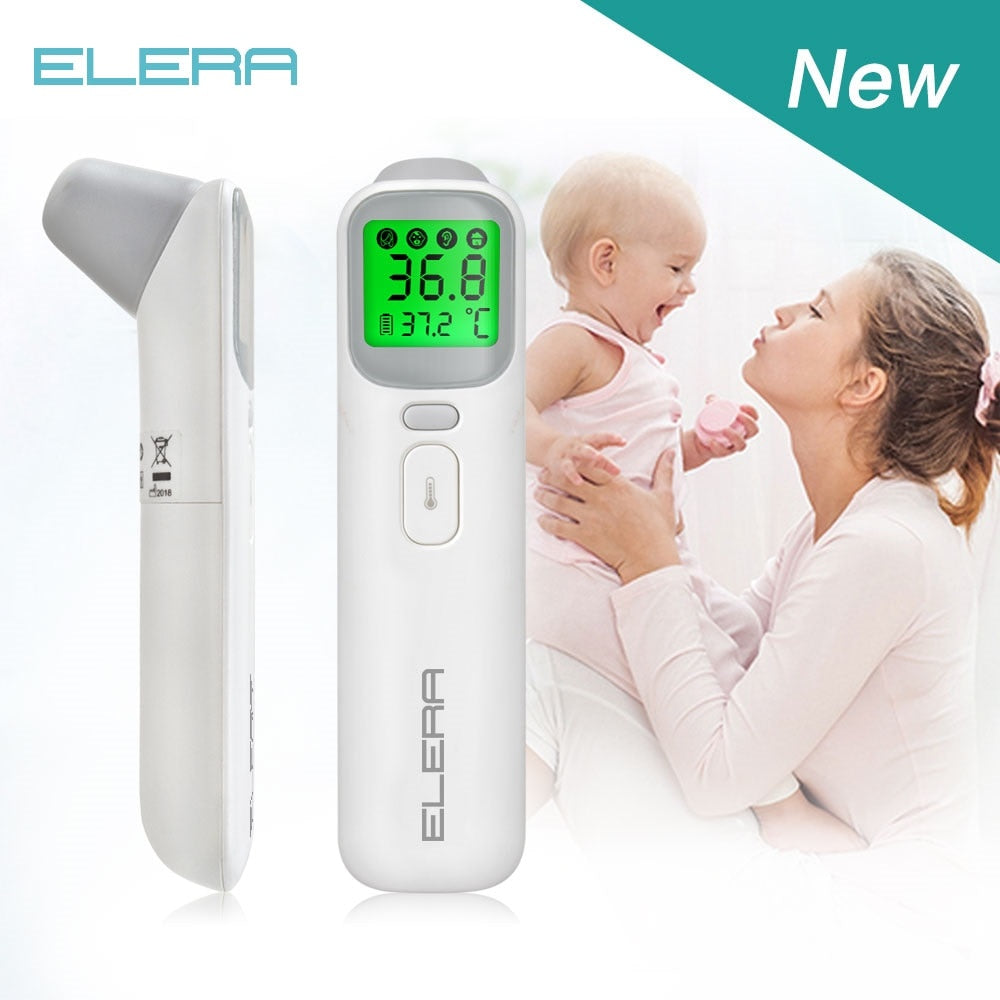 ELERA Baby Digital Thermometer Forehead Ear Non-Contact Body Termometro Infrared LCD Adult Body Fever IR Children Termometer