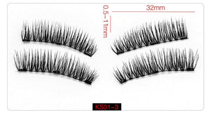 Shozy Magnetic eyelashes with 3 magnets handmade 3D magnetic lashes natural false eyelashes magnet lashes with gift box-24P-3