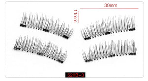 Shozy Magnetic eyelashes with 3 magnets handmade 3D magnetic lashes natural false eyelashes magnet lashes with gift box-24P-3