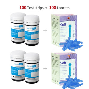 SINOCARE Accu blood glucose meter & Test Strips & Lancets 50/100pcs Glucometer kit Diabetic Blood Sugar meter Diabetes Tester